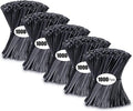 Zip Ties 4 inch, Small Zip Ties with 18 lb Tensile Strength, Black, 5000 Pack, by Tantti Supply