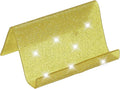 PATIKIL Business Card Holder for Desk, Acrylic Business Card Holders Shine Card Stand Organizer Cards Display for Office Exhibition, Yellow