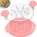 Chicken Shredder Tool Twist Large - 10'' Pro Meat Shredders for Chicken Breast,Visible Kitchen Gadgets Grinder Machine with Brush,Strong Anti-Slip Strip,Ergonomic Handle,BPA Free (Pink)