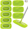 Unoutur Reusable Dry Sweeping Cloths Microfiber Wet Mop Pads Compatible with Swiffer Sweeper Mop Replacement Sweeping Mopping pad Refills for Hardwood Surface Floor Cleaning (8PCS)