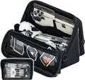 Large Pencil Pouch Big Pencil Case Big Capacity Aesthetic Pen Cosmetic Bag Pen Stationery Organizer Simple, College Office Home Travel Storage Bag (Black)