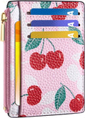 Tipmile Womens Credit Card Holder Wallet, Small Slim RFID Blocking Sleeve | Mini Tiny Cute ID Case, Minimalist Zipper Pocket Wallet, Thin Coin Purse, Mothers Gift