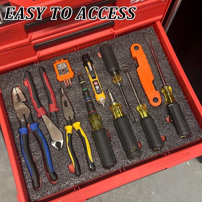 6 Pcs Tool Box Foam Inserts for Cases 24 x 24 x 1 Inch Tool Box Liner Polyethylene Foams Sheets Toolbox Kaizen Organizer and Storage Tool Shadow
