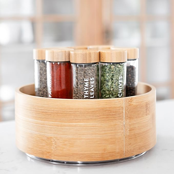 Clear Spice Labels for Glass Jars, 168 Preprinted Spice Jar Labels, Waterpoof Seasoning Herb Stickers Only, Kitchen Container Pantry Organization