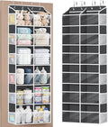 Univivi Hanging Door Organizer, 6 Tiers Large Over Door Storage, Dark Grey | High Load-Bearing Capacity, 4 Sturdy Hooks, Easy Installation, Hanging Door Organizer for Closet, Bedroom, Nursery, Sundries