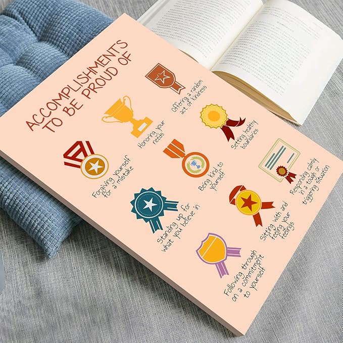 LOLUIS Mental Health Poster, Boho Therapy Tools Educational Supplies Art Print Classroom School Office Decor (Accomplishments To Be Proud, Custom Frame Type)