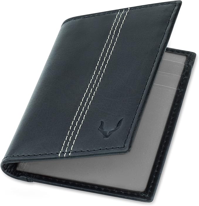 Minifold Men's Slim Leather Wallet with RFID Blocking Contactless Handmade, Minimalist and Slim, in Gift Box for Men