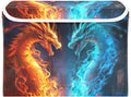 Fire and Ice Dragon Storage Bins with Lids and Carrying Handle,Foldable Storage Boxes Organizer Containers Baskets Cube with Cover for Home Bedroom Closet Office