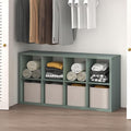 Furinno Cubic Extra Thick 8-Cube Closet Organizers and Storage, Sage Green | 14.6 x 30 x 58 in, Open Shelf Closet Storage, Closet Organizer, for Wardrobe, Bedroom, Living Room
