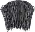 1000 Pcs Zip Ties, 6 Inch Self-Locking Nylon Cable Ties, Premium Heavy Duty Plastic Wire Ties Wraps for Indoor and Outdoor (Black)