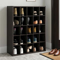 25-Cube Shoe Organizer, Stackable Shoe Rack, Shoe Organizer, 11.7 x 24.2 x 31.5, for Office, Closet Entryway, Garage, Dark Oak