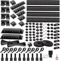 314 Piece Cord Organizer & Cable Management Set, All in One Desk and TV Cable Management Kit with Clips, Sleeves, Ties, Mounts for Home Office Perfect Tech Organizer Scissors & Travel Case Included