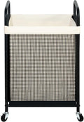 STO STO Laundry Hamper, 90L Rolling Laundry Sorter Cart with Removable and Washable Liner Bag, Clothes Hamper with Wheels and Metal Handle for Laundry Room and Bedroom