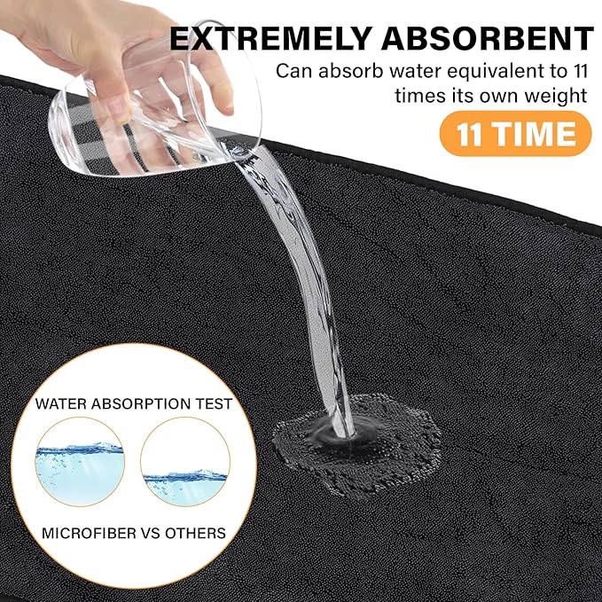 Longzhuo 3 Pack Microfiber Bath Towels, 15.7 x 23.6 Inches Microfiber Cleaning Cloth Towel Super Absorbent Microfiber Bath Towels, Streak Free Glass Window Car Mirror Bathroom, Perfect for Daily Use
