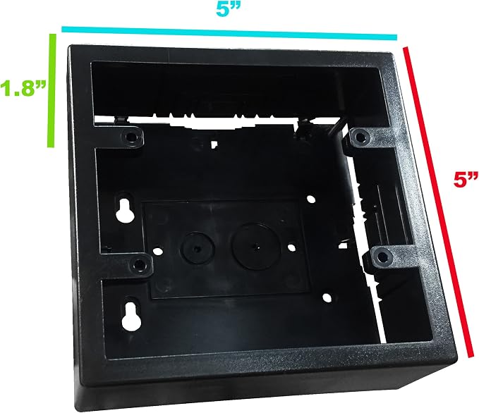 Electriduct 500 Series Raceway Accessory Double Junction Box (Black)