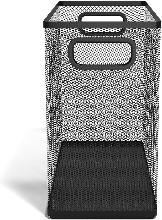 TRU RED Wire Mesh File Organizer, Large Single‑Compartment, Black – Desktop File Holder for Folders & Documents