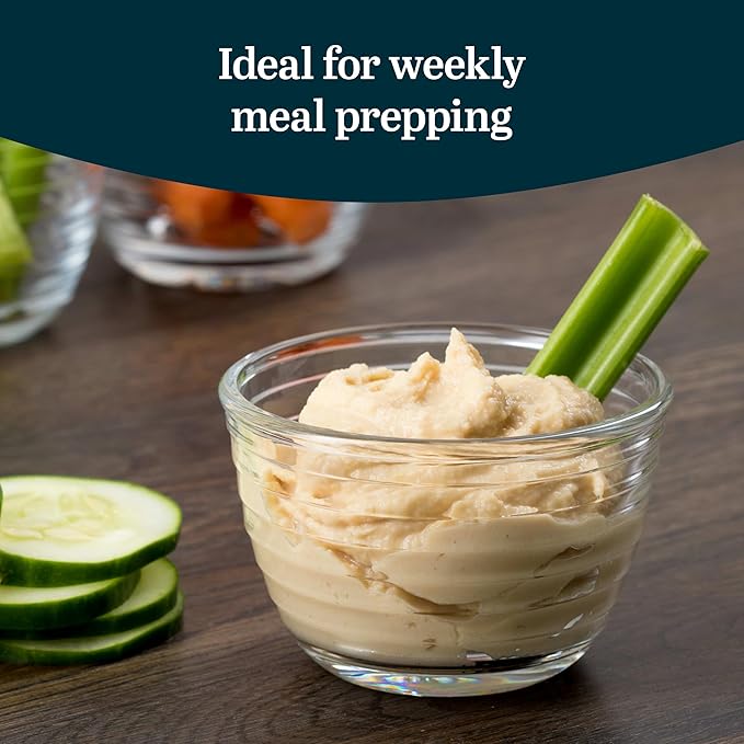 Libbey Small Glass Bowls with Lids Set of 8, Food Storage Prep Containers | Set of 8 Glass Bowls with Secure Lids Store Leftovers, Snacks, Sauces & Meal Prep Ingredients; Dishwasher Safe for Daily Use