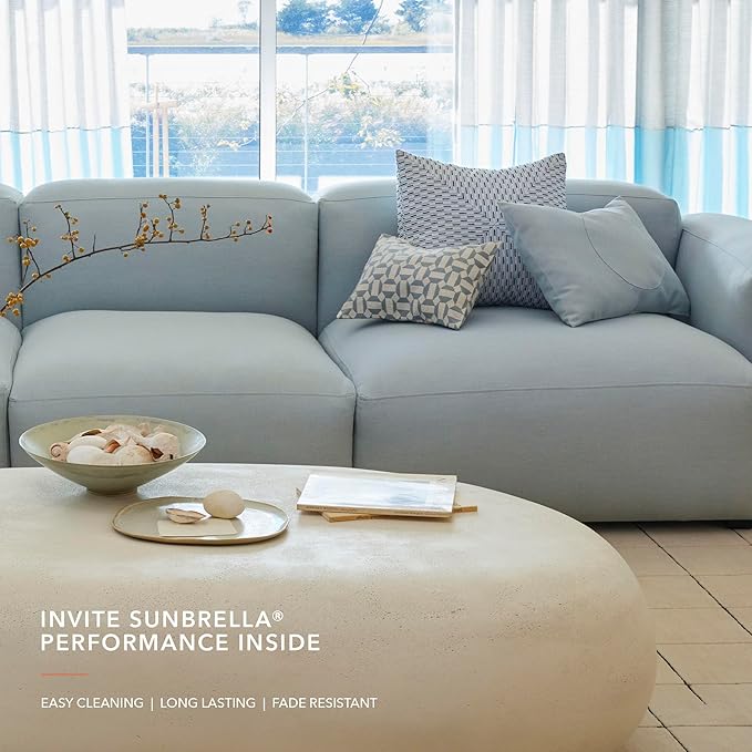 Sunbrella Outdoor Fabric by The Yard | Canvas Cyan | Official Sunbrella Seller | Indoor or Outdoor Upholstery Fabric for Chairs, Cushions, Drapery, Pillows, Furniture