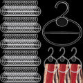 FoldTier Scarf Hanger Plastic Holder Organizer Space Saving Scarf Organizer Clothes Hanger for Scarves Headscarves Clothing Sorting Storing(Clear,100 Pcs)