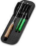 madesmart Premium Knife Mat, Soft-Grip Slot Organizer for 5 Knives, Non-Slip Drawer Insert Protects Blades and Drawers, Space-Saving Kitchen Knife Storage, Black