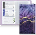 Pu leather business card organizer， 240 Capacity business card holder organizer，Credit card holder for women and men