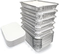 110 Pack - 2.25LB Aluminum Pans with Cardboard Lids - To go Foil Containers with Lids - Disposable Food Containers - Foil Take Out - Meal Prep Trays Foil Tins Freezer Meals Comercial