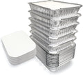 55 Pack - Aluminum Pan/Containers with Lids/Foil Containers/Aluminum Pans with Lids/Take Out Containers/Disposable Pans/Aluminum Foil Food Containers/Freezer Meals containers (2.25 LB)