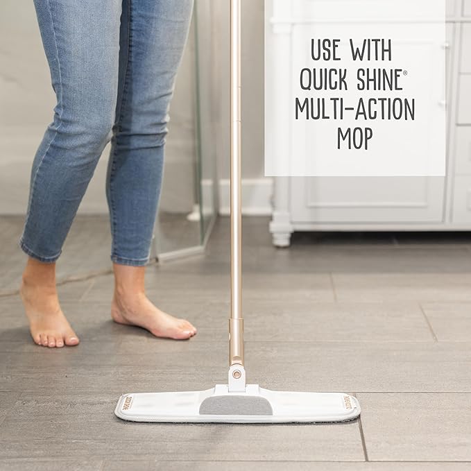 Quick Shine Multi Surface Floor Finish 27oz, 6Pk | Cleaner & Polish to use on Hardwood, Laminate, Luxury Vinyl Plank LVT, Tile & Stone | Safer Choice w/Clean Shine Technology | Shine-Protect-Refresh