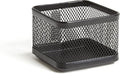 TRU RED Small Stackable Wire Mesh Accessory Holder, Matte Black – Desktop Organizer for Office Supplies