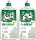Quick Shine Multi-Surface Floor Finish-Polish 27oz-2pk | Safer Choice, No PFAS, pH Neutral Clean Shine Technology | Squirt & Spread | For Wood, Laminate, LVP, LVT, Tile & Stone | Made in USA