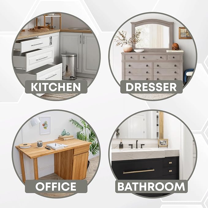 Adjustable Drawer Dividers 4 Pack, 17.5 to 22 inch Length, 2.4" Height – Expandable Bamboo Kitchen Drawer Organizers, Spring Loaded Wooden Drawer Separators for Dresser, Cabinets & Bedroom