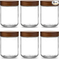 Danmu 16 oz Overnight Oats Containers with Lids,Mason Jars with Lids 4 Pack | Wooden Lid,Overnight Oats Jars,Overnight Oats Containers,Meal Prep Containers,Leak-proof,Dishwasher Safe(remove lids)