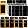HVSWLY 140PCS Spice Labels for Spice Jars, Black Minimalist Preprinted Spice Jar Labels,Waterproof Oil Resistant Label Stickers for Kitchen Pantry Seasoning Containers