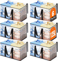 Extra Large Heavy Duty Moving Bags, Storage Bags with Strong Zippers & Handles, Packing Bags for Moving Essentials, Ideal Storage Tote for Home, Dorm & Storage Solutions, 125L 6 Packs Clear