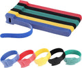 MVYC 120PCS 6 Inch Cable Ties Reusable Multi-Purpose Wire Ties Cord Organizer Adjustable Cable Management 5 Colors