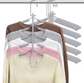 Clothes Hangers Space Saving Shirt Hangers, Non Slip Multi Shirt Organizer for Closet with Foam Padded Closet Organizers and Storage for T Shirt Short Dress Sweater Blouse Hoodie Coat Grey 4 Pack