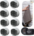 HEFA Towel Hooks, Towel Holder, Dish Towel Holder, Kitchen Organization, Kitchen Towel Hook, Kitchen Towel Holder, Hand Towel Holder, Kitchen Gadgets 8 Pack Eco, Chrome