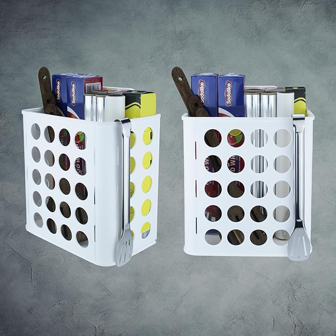 Plastic Bag Holder (2sets/Pack) Grocery Bag Holder Dirty Clothes Basket and Kitchen Organizer.…