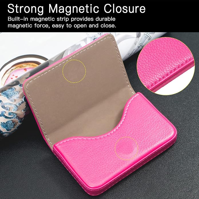 Padike Business Name Card Holder Luxury PU Leather,Business Name Card Holder Wallet Credit card ID Case/Holder For Men & Women - Keep Your Business Cards Clean