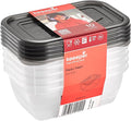 keeeper fredo fresh food storage containers, 5 pieces, 5 x 0.5 l, crystal grey (transparent)