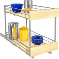 LYNK PROFESSIONAL® SELECT™ Pull Out Cabinet Organizer - 11" x 21" - Slide Out Cabinet Organizer for Kitchens - Sliding Shelves - Pull Out Drawer, Pots and Pans Storage - Lifetime Ltd Warranty - 2 Tier