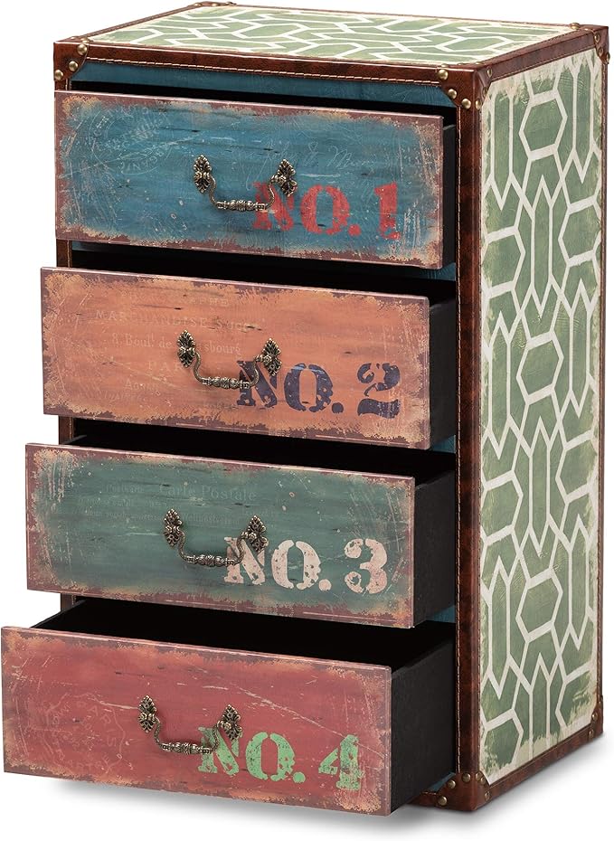 Baxton Studio Multipurpose Shelving and Cabinets, Multicolor