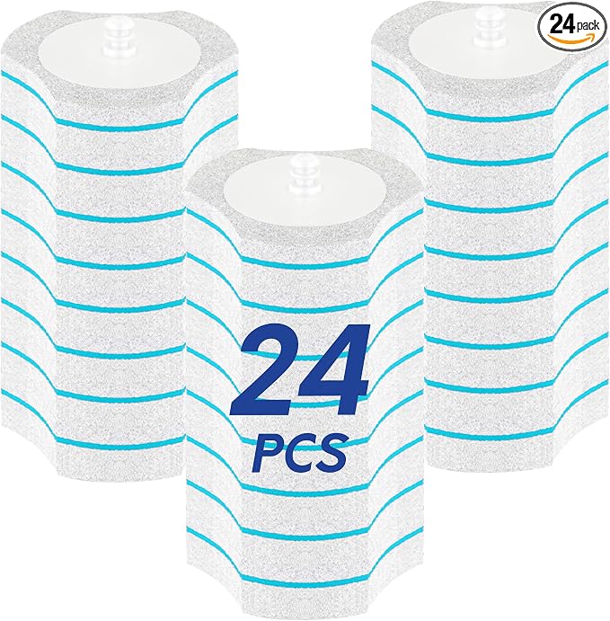 BOOMJOY Only Compatible BOOMJOY Disposable Toilet Brush, 24PCS Toilet Brush Refills, Replacement Heads for Toilet Brush