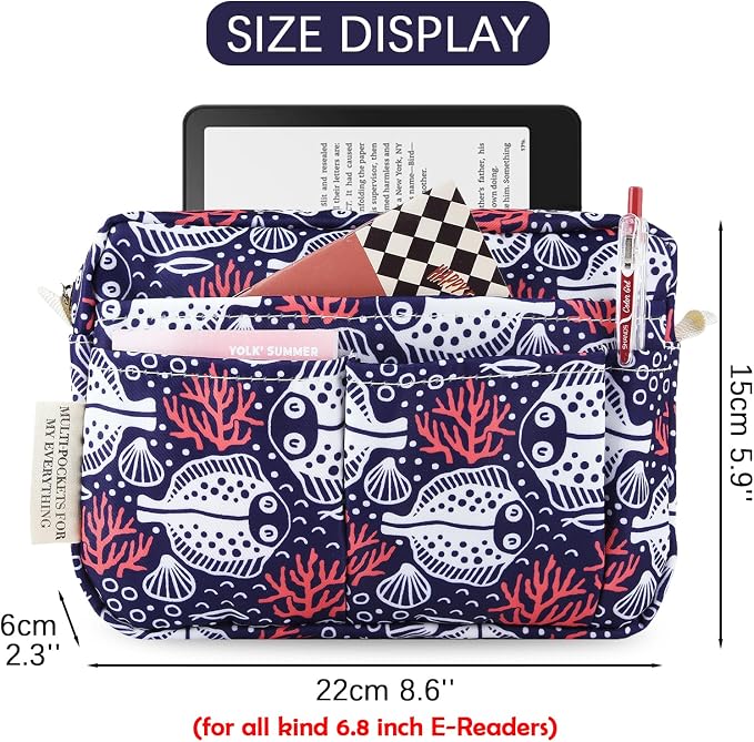 Multiple Pockets Portfolio Organizer with Zippered,Storage Pencil Pouch Bag | Waterproof Travel Toiletry Bag,Portable Pencil Pouch for Notebooks,Stationeries,Make-up,Journal Office Art Supplies,Turbot