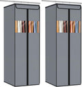 Zilink Garment Bags for Hanging Clothes 54" Hanging Garment Bags for Closet Storage with Clear Window Space Saving Hanging Storage Bags for Suits, Coats, Dresses, Grey, 2-Pack