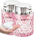 Malachi Foaming Hand Soap Dispenser, Refillable Clear Glass Foam Pump Bottle for Hand Soap, Dish Soap, Body Wash, Shampoo, Facial Cleanser & Baby Wash, Multi‑use for Bathroom, Kitchen & Commercial Use