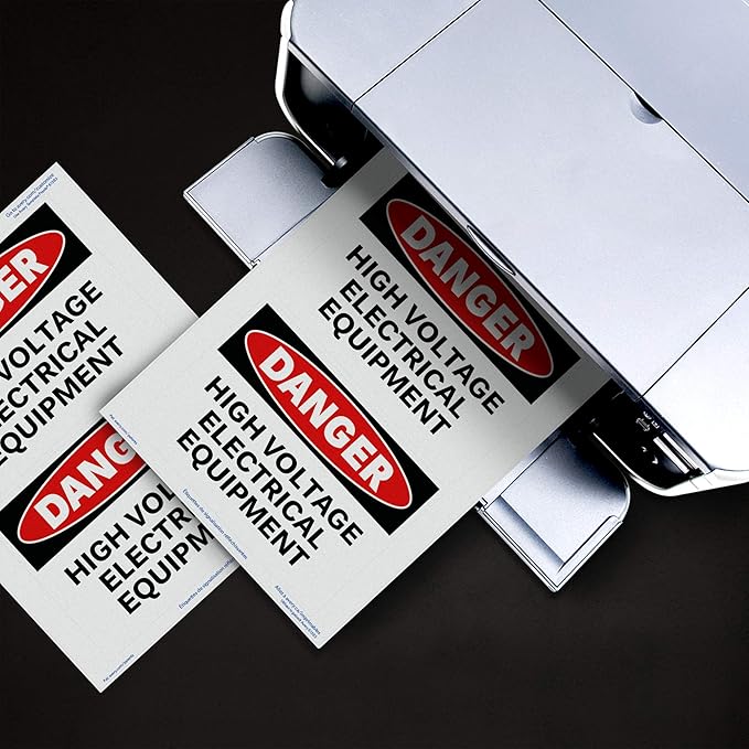 Avery Printable Reflective Stickers, 5" x 7", Silver Labels, 20 Blank Sign Decals (61583)