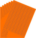 Neon Orange Sticker Label Sheets Bulk Printable Paper Labels 1 inch x 0.375 inch - 1540 Pack, 10 Sticker Sheets for Laser/Inkjet Printers with Template Included by Royal Green