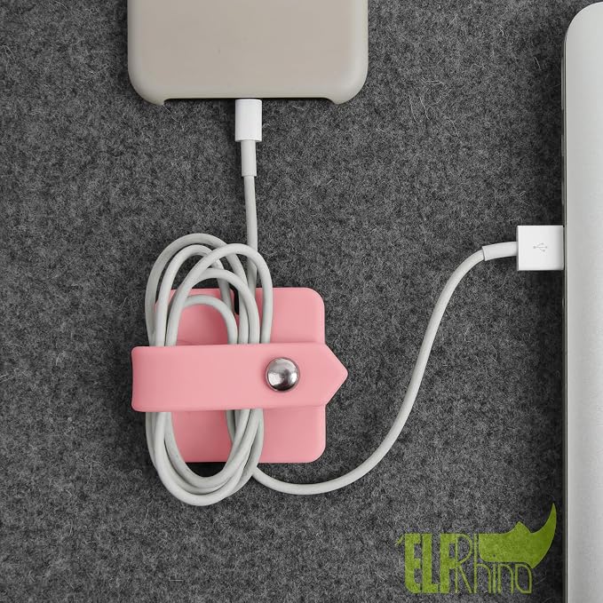 Cord Organizer Earbuds Holder Earphone Wrap Earphones Organizer Headset Headphone Earphone Wrap Winder Cord Manager Cable Winder Set of 3(Pink)