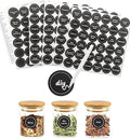 180 Spice Labels for Food Containers, Chalkboard Labels for Jars, Spice Label Stickers Herb Seasoning Kitchen Pantry Labels, Small Chalk Sticker Spice Jar Label Round 168 Printed, 1 Erasable Chalk